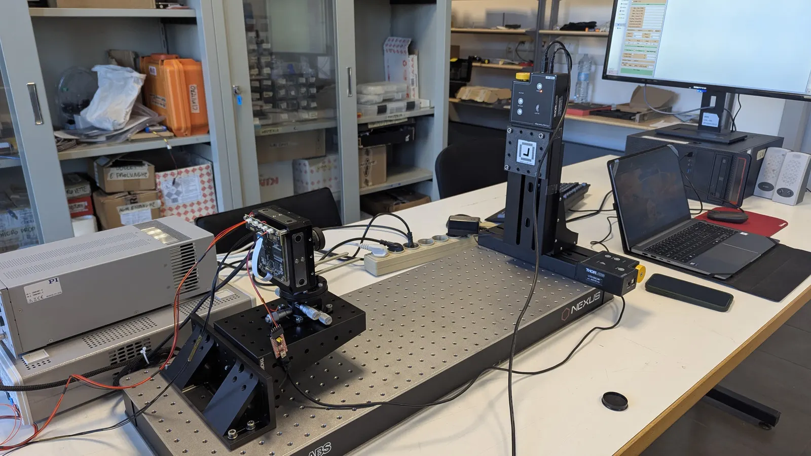Il banco di compensazione del moto in laboratorio